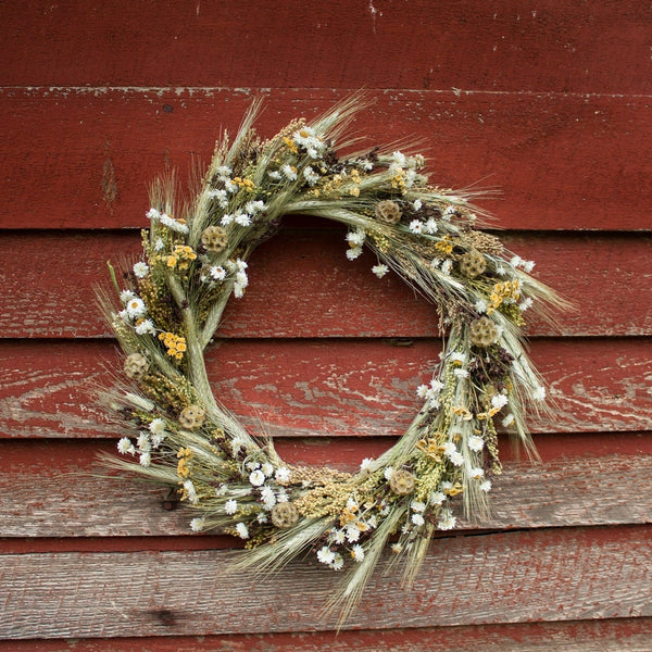 The Autumn Harvest Dried Flower Wreath – Harmony Harvest Farm